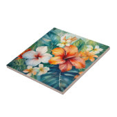 水彩ハワイアンガーデントロピカルハイビスカス タイル (側面)