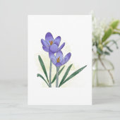 水彩ハンドク絵を描ロカス花 招待状 (スタンド正面)