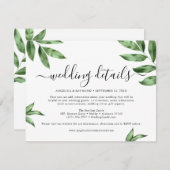 水彩ハンドグ絵を描ロリー結婚ズ エンクロージャーカード (正面/裏面)