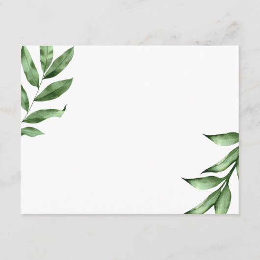 水彩ハンドグ絵を描ロリー結婚ズ エンクロージャーカード (裏面)