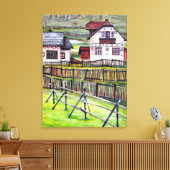 水彩ハンドシルバ色彩の鮮やかニア、ルーマニア キャンバスプリント (インサイチュ (リビング))