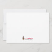 水彩ハンドロ絵を描ゴリ春ベリー サンキューカード (裏面)