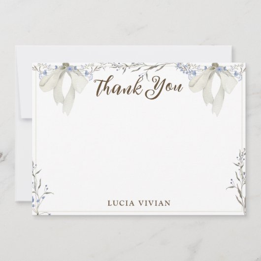 水彩ハートとさくらんぼオントップサンキューカード サンキューカード (正面)