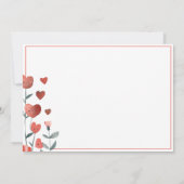 水彩ハートとさくらんぼオントップサンキューカード サンキューカード (裏面)