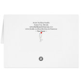 水彩ハートと小さな女の子グリーティングカード (裏面横)