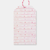 水彩ハートと矢印バレンタイン ギフトタグ (裏面)