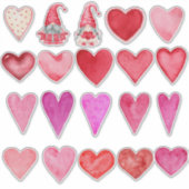 水彩ハートと2格言 シール (正面)