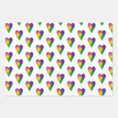 水彩ハートとXOXO ラッピングペーパーシート (正面)