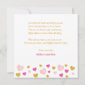 水彩ハートのアーチ|1枚の写真|母の日 カード (裏面)