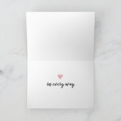 水彩ハートのバレンタインカード あなたは私のお気に入り カード (内部)