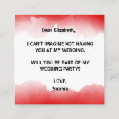 水彩ハートは私の花嫁カード エンクロージャーカード (裏面)