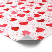 水彩ハートアート(2) ポスター (角)