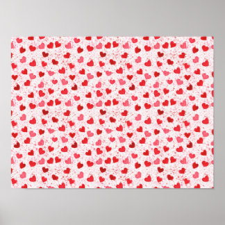 水彩ハートアート(2) ポスター