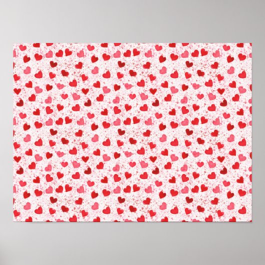 水彩ハートアート(2) ポスター (正面)