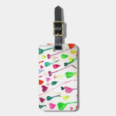 水彩ハートイラストレーション芸術 ラゲッジタグ (正面縦)