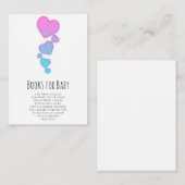 水彩ハートガールブックベビーカード エンクロージャーカード (正面/裏面)