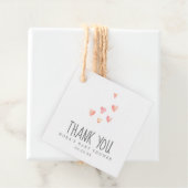 水彩ハートガールベイビーシャワーありがとう フェイバータグ (インサイチュ)