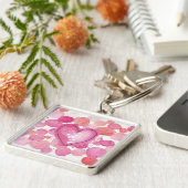 水彩ハートキーリング キーホルダー (側面)