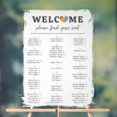 水彩ハートゲイレズ結婚ビアンの座席表 アクリルサイン (ニュートラル)