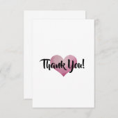 水彩ハートサンキューカード サンキューカード (正面/裏面)