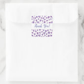 水彩ハートサンキューステッカー スクエアシール (バッグ)