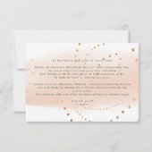 水彩ハートスプラッシュモダン抽象芸術アート サンキューカード (裏面)