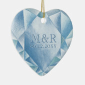 水彩ハートダイヤモンド60周年記念 セラミックオーナメント (右)