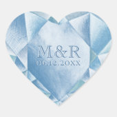 水彩ハートダイヤモンド60周年記念 ハートシール (正面)