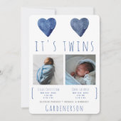 水彩ハートツインズボーイズ発表 案内状 (正面)