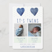 水彩ハートツインズボーイズ発表 案内状 (正面)