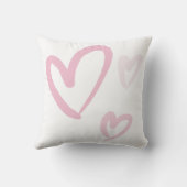 水彩ハートデザイン装飾用クッション クッション (裏面)