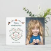 水彩ハートバレンタインと写真 シーズンカード (スタンド正面)