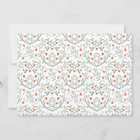 水彩ハートバレンタインと写真 シーズンカード (裏面)