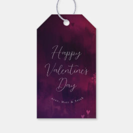 水彩ハートバレンタインデーのお気に入りまたはギフトラベル ギフトタグ