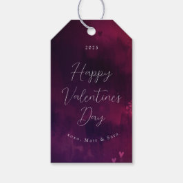 水彩ハートバレンタインデーのお気に入りまたはギフトラベル ギフトタグ