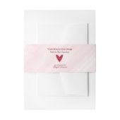 水彩ハートバレンタインデーのアーティザンソープラップ 招待状ベリーバンド (正面例)