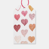 水彩ハートバレンタインデーの贈り物ラベル ギフトタグ (裏面)
