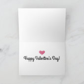 水彩ハートバレンタインデーカード カード (内部)