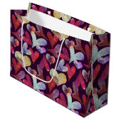 水彩ハートバレンタインデー大抱き枕 ラージペーパーバッグ (正面アングル)