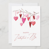 水彩ハートバレンタインデー シーズンカード (正面)