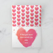 水彩ハートバレンタインデー シーズンカード (内部)