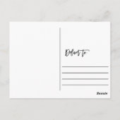 水彩ハートバレンタインフォトカード ポストカード (裏面)