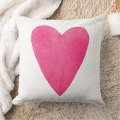 水彩ハートバレンタイン枕 – ピンク クッション (ブランケット)