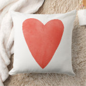 水彩ハートバレンタイン枕 – 赤 クッション (ブランケット)