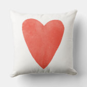 水彩ハートバレンタイン枕 – 赤 クッション (裏面)