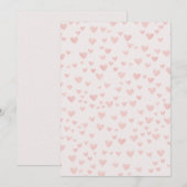 水彩ハートパターン招待状 招待状 (正面/裏面)