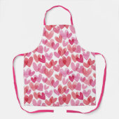 水彩ハートパターン エプロン (正面)