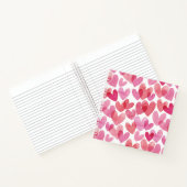 水彩ハートパターン ノートブック (内部)