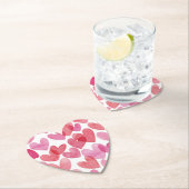 水彩ハートパターン ペーパーコースター (インサイチュ)