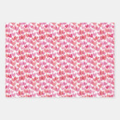 水彩ハートパターン ラッピングペーパーシート (正面3)